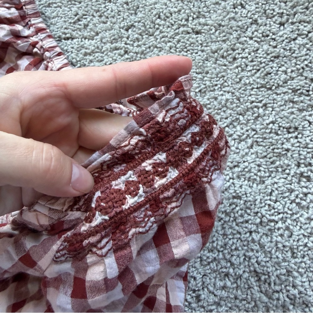 Madewell Seersucker Jeanette Plaid Top Size Small - Picture 8 of 8